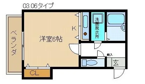 熊野道谷口マンション【4階】の間取り