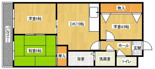 スカイコーポホウシュウエイト小倉南【2階】の間取り