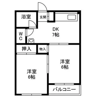 COCOTOビル前田【406号室】の間取り