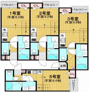 セキュリティ光丘町【105号室】の間取り