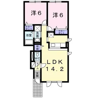 ブルムンタウン【1階】の間取り