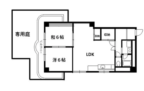 シャリマー西高瀬【1C号室】の間取り