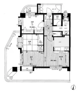 ライオンズマンション筑紫丘【4階】の間取り