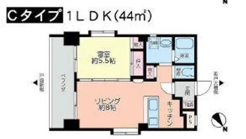 ヴィラコート戸畑元宮【601号室】の間取り