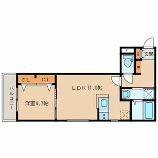 シャンテ・フルール【3階】の間取り