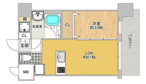 エスタート御幣島【7階】の間取り