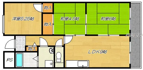 ルモンド北田【3階】の間取り