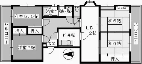 菊陽レジデンス【3階】の間取り