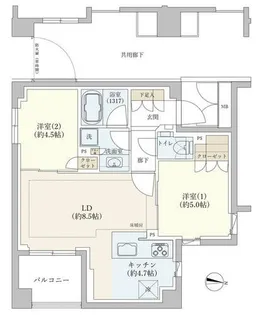 レジデンス ザ 京都東山大和大路【5階】の間取り