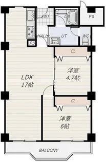 二十四軒パークマンション【312号室】の間取り