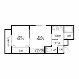 La Luce yn【502号室】の間取り