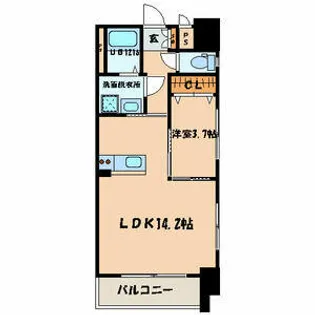 ERIOS COURT 中津口【6階】の間取り