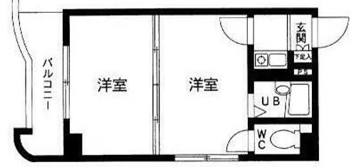 東和西駅前マンション【601号室】の間取り