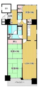 グランドプラザ神戸パートⅡ【6階】の間取り