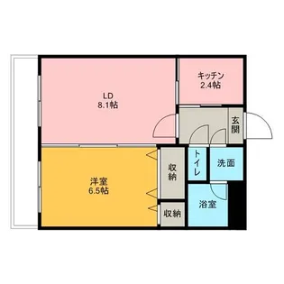 いわきビル今宿【0306号室】の間取り