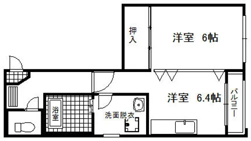 リバージュ清水【402号室】の間取り