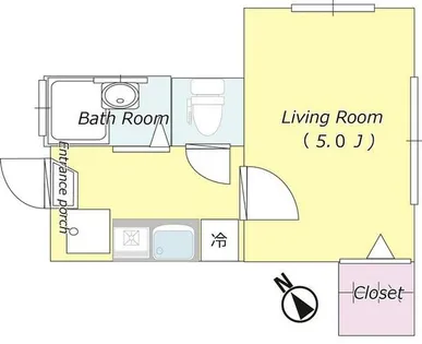 ミモザリバースクウェア薬院【406号室】の間取り