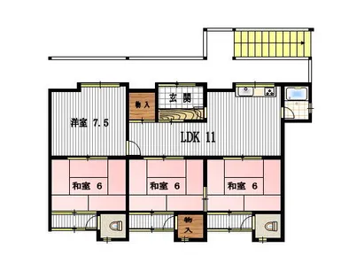 的場ハイツ【2階】の間取り
