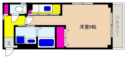 カズン住吉【4階】の間取り