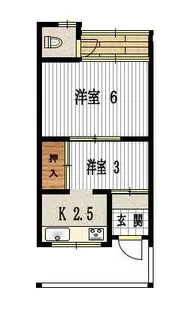 的場ハイツ【2階】の間取り