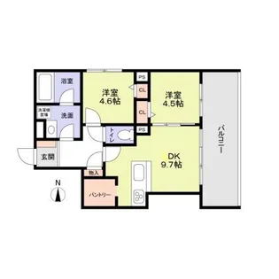 ブライトガーデン【1階】の間取り