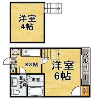 コーポ竹下【101号室】の間取り