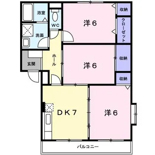 アーバンハウス鴨川【3階】の間取り