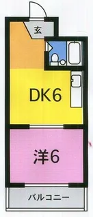 東園田マンション【401号室】の間取り