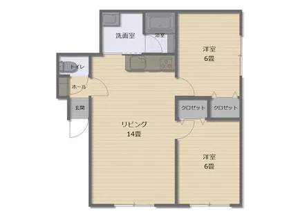 クリスタルピアD【3階】の間取り