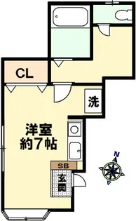 サンセットファイブ【102号室】の間取り