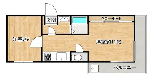 北青木ハイツ【305号室】の間取り