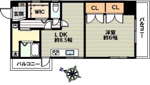 春日野ハイツ【503号室】の間取り