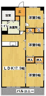 ライフマンション【303号室】の間取り