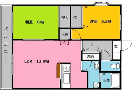 リーセント春町【0705号室】の間取り