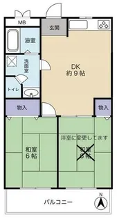 シャトー樋之池【1階】の間取り