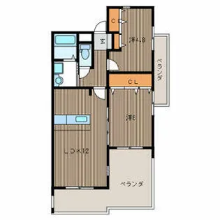 Den.Den星ヶ丘【2階】の間取り