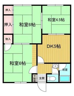 タウニィ花房【1階】の間取り