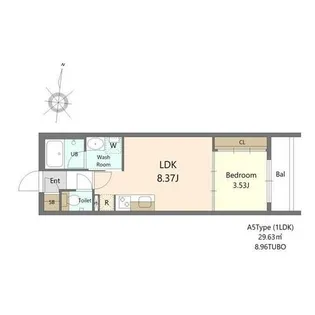 S-RESIDENCE医大南altier【4階】の間取り