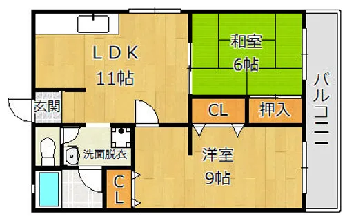 松本マンションⅠ【3階】の間取り