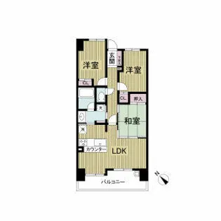 レジディア都島Ⅱ【0502号室】の間取り