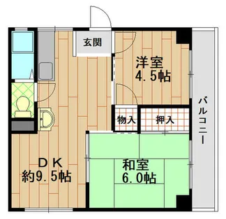 朝霧マンション2号館【5階】の間取り