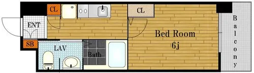 ブリリアント大阪西【3階】の間取り