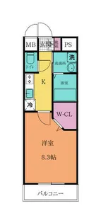 ギャラン竪町NEO【2029号室】の間取り