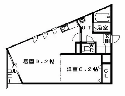 サテラ北34条【2階】の間取り