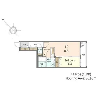 S-RESIDENCE東札幌bling【407号室】の間取り
