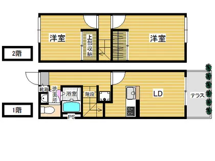 レオパレスあかり【104号室】の間取り