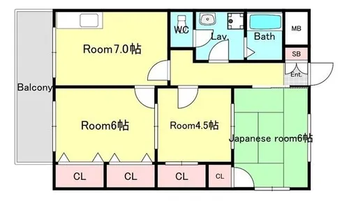 アルコーレ山手【0203号室】の間取り