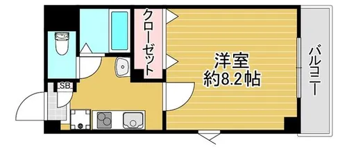 ラ・フォンテ三宮東【506号室】の間取り