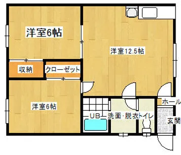ハイム岡本【2階】の間取り