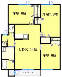 ギャザリングビレッジB棟【2階】の間取り